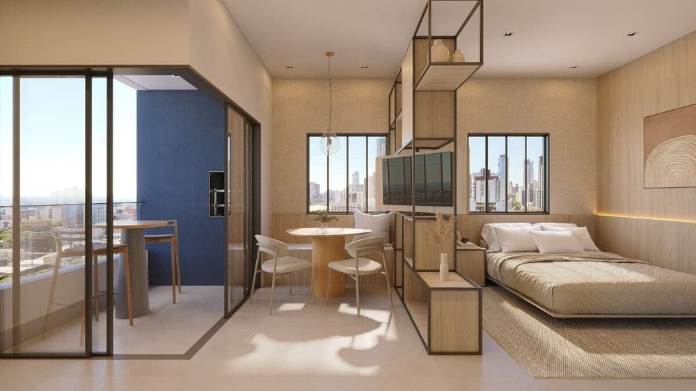 Studio decorado do ITI Residence